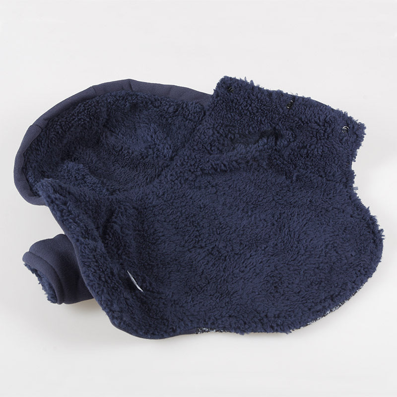 FurlyTails Horn-Button Dog Coat | Grey & Navy Blue | Thin & Thicken | Sizes XS–XL