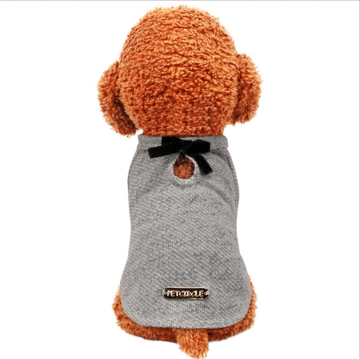 FurlyTails Bow Tie Dog T-Shirt | Cotton Pet Top