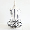 Striped Cotton Bow Dress for Dogs – Spring & Summer