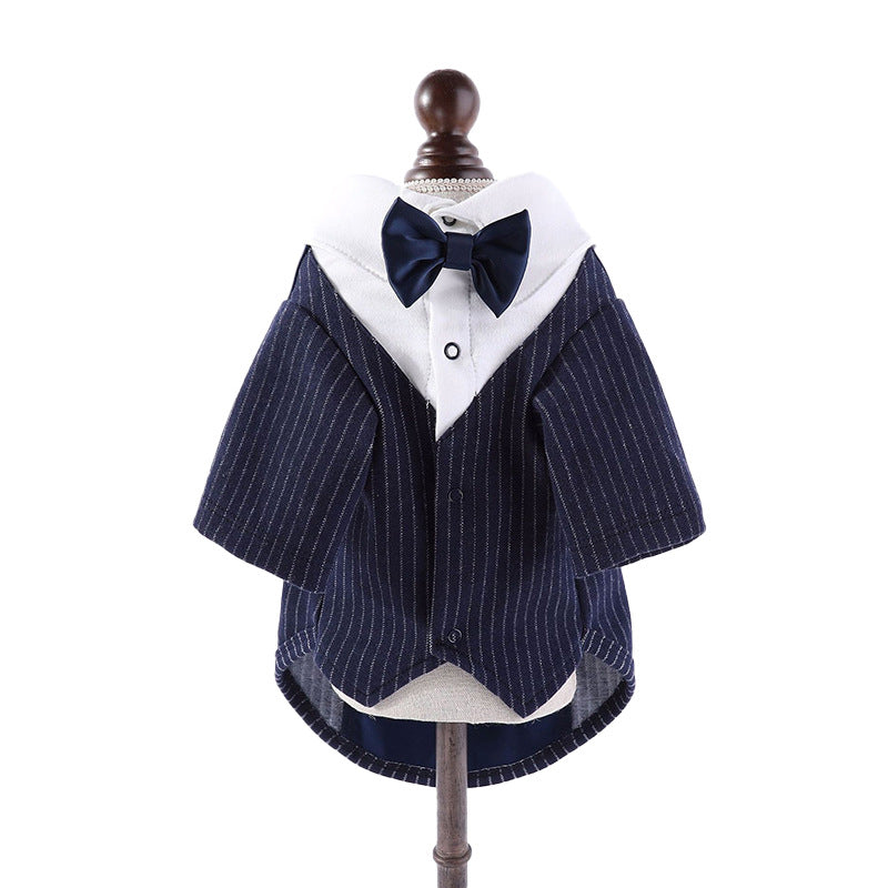 Gentleman Suit | Wedding & Formal Wear | Dogs & Cats | Light Grey & Navy Blue