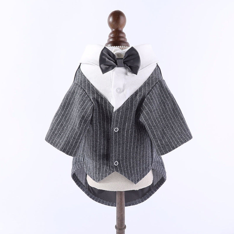 Gentleman Suit | Wedding & Formal Wear | Dogs & Cats | Light Grey & Navy Blue
