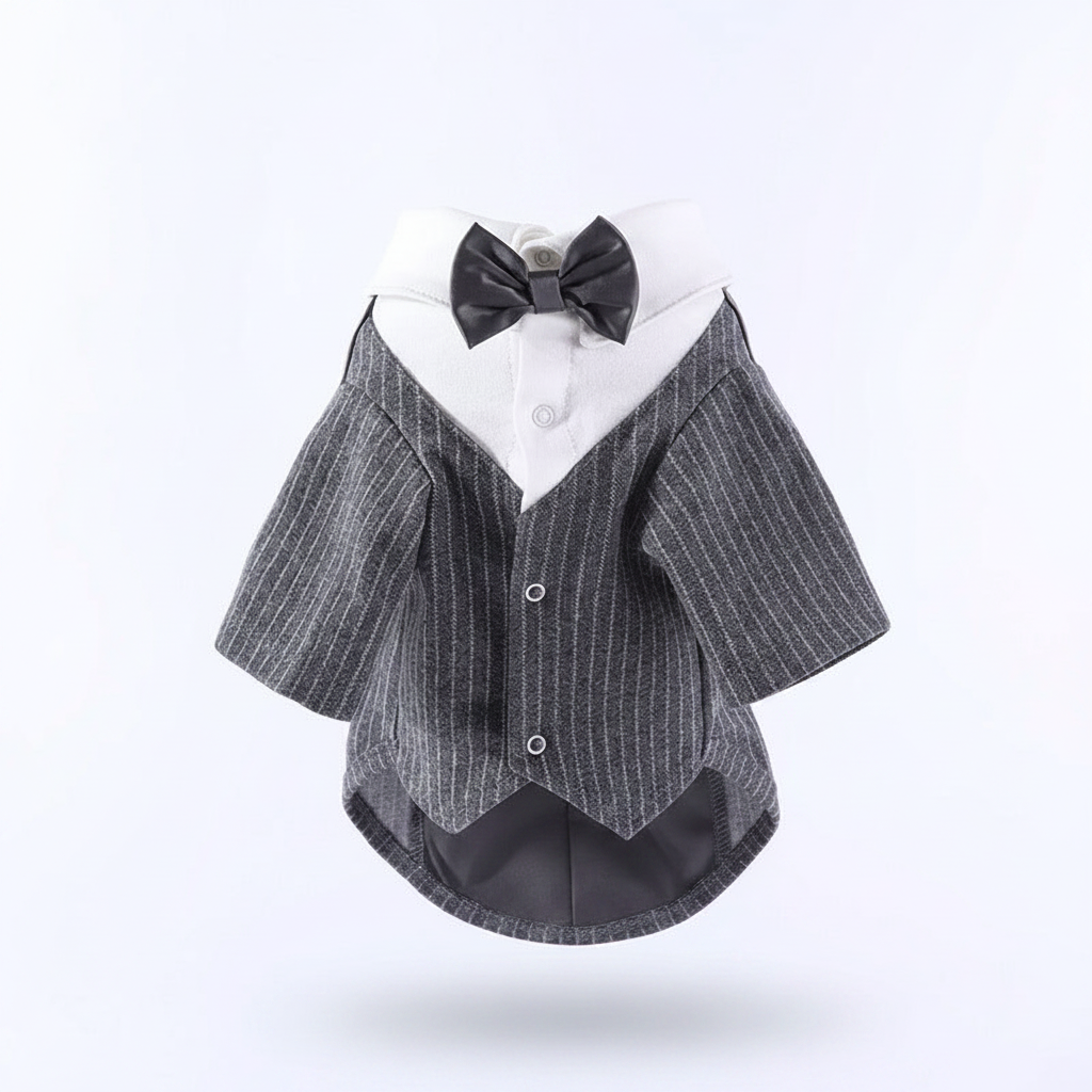 Gentleman Suit | Wedding & Formal Wear | Dogs & Cats | Light Grey & Navy Blue