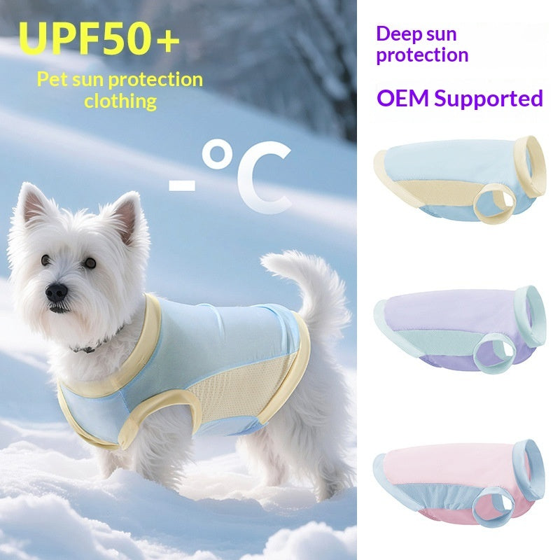 Ice Silk Sun Protection Pet Vest — Cool Summer Style for Cats & Dogs