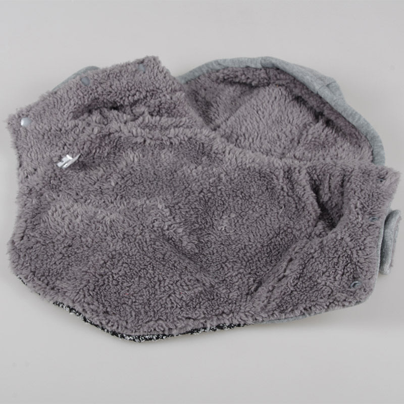 FurlyTails Horn-Button Dog Coat | Grey & Navy Blue | Thin & Thicken | Sizes XS–XL
