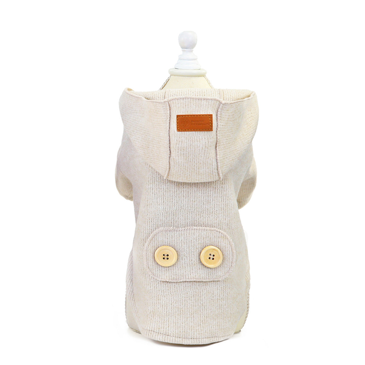 Cosy Woolen Two-Legged Coat for Dogs | Beige, Brown & Grey Blue | S–XXL