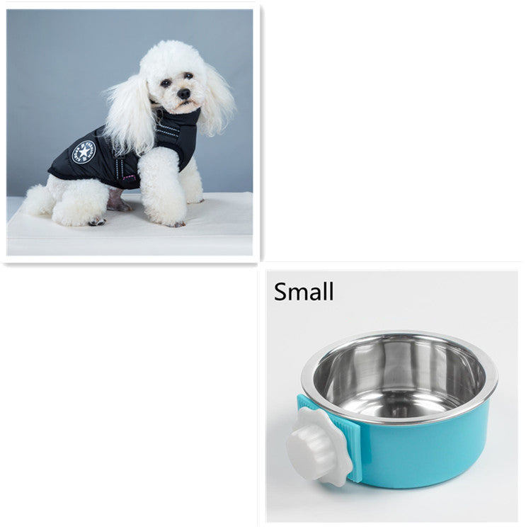 FurlyTails Waterproof Winter Dog Coat with Harness & Water Bowl | 7 Colours | XS–5XL