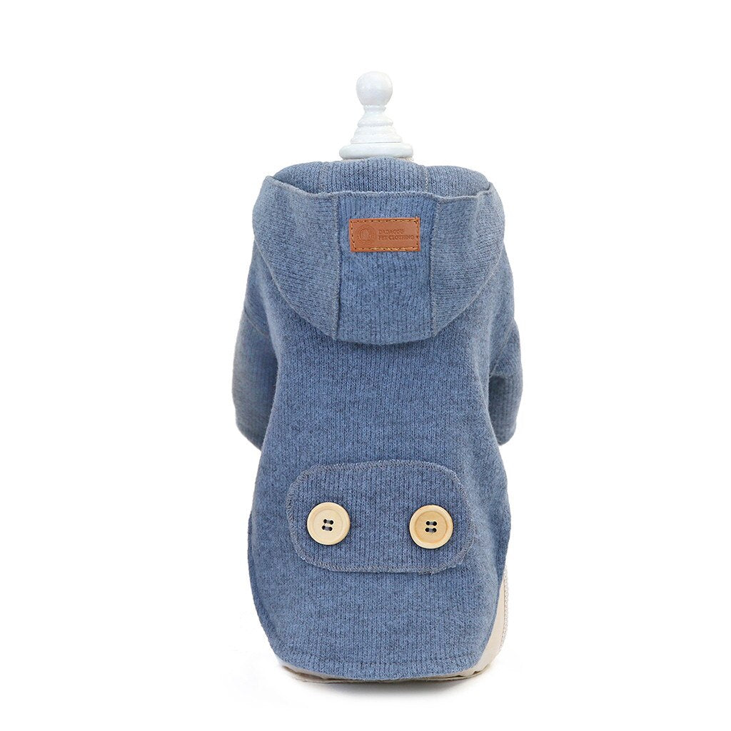 Cosy Woolen Two-Legged Coat for Dogs | Beige, Brown & Grey Blue | S–XXL