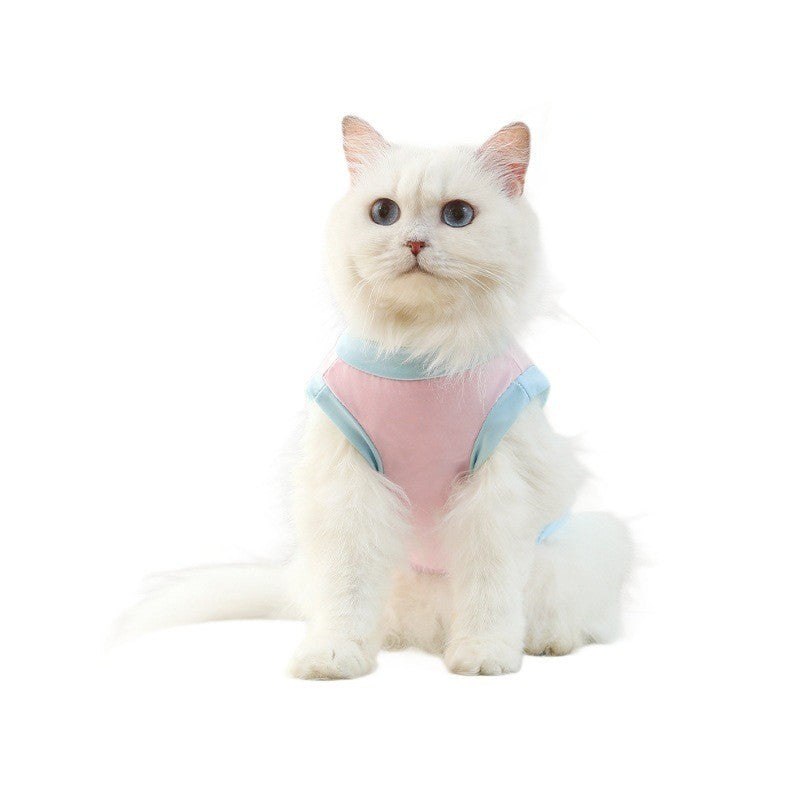 Ice Silk Sun Protection Pet Vest — Cool Summer Style for Cats & Dogs