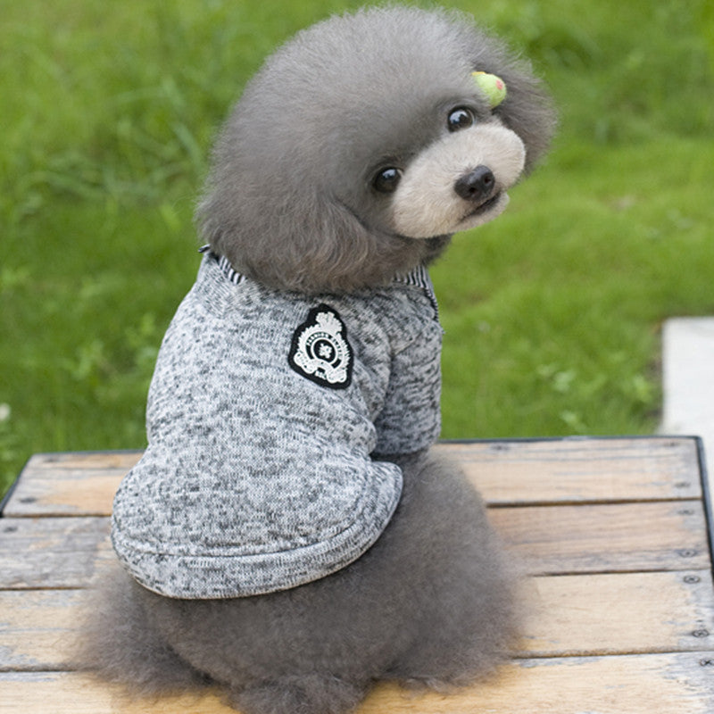 FurlyTails Cosy Wool Dog Hoodie | Blue & Grey | Sizes S–XXL