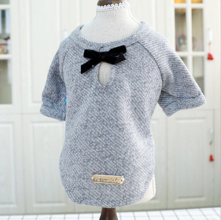 FurlyTails Bow Tie Dog T-Shirt | Cotton Pet Top