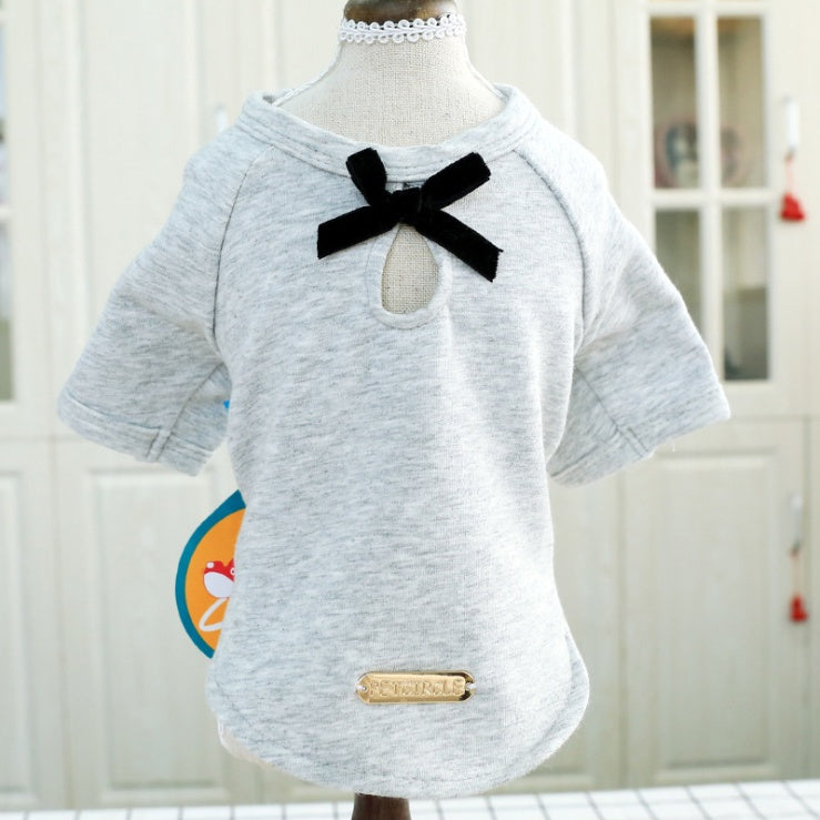 FurlyTails Bow Tie Dog T-Shirt | Cotton Pet Top