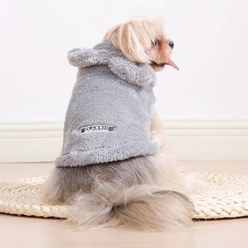 Warm Fleece Hoodie Sweater for Dogs & Cats – 3 Colours | XS–XL