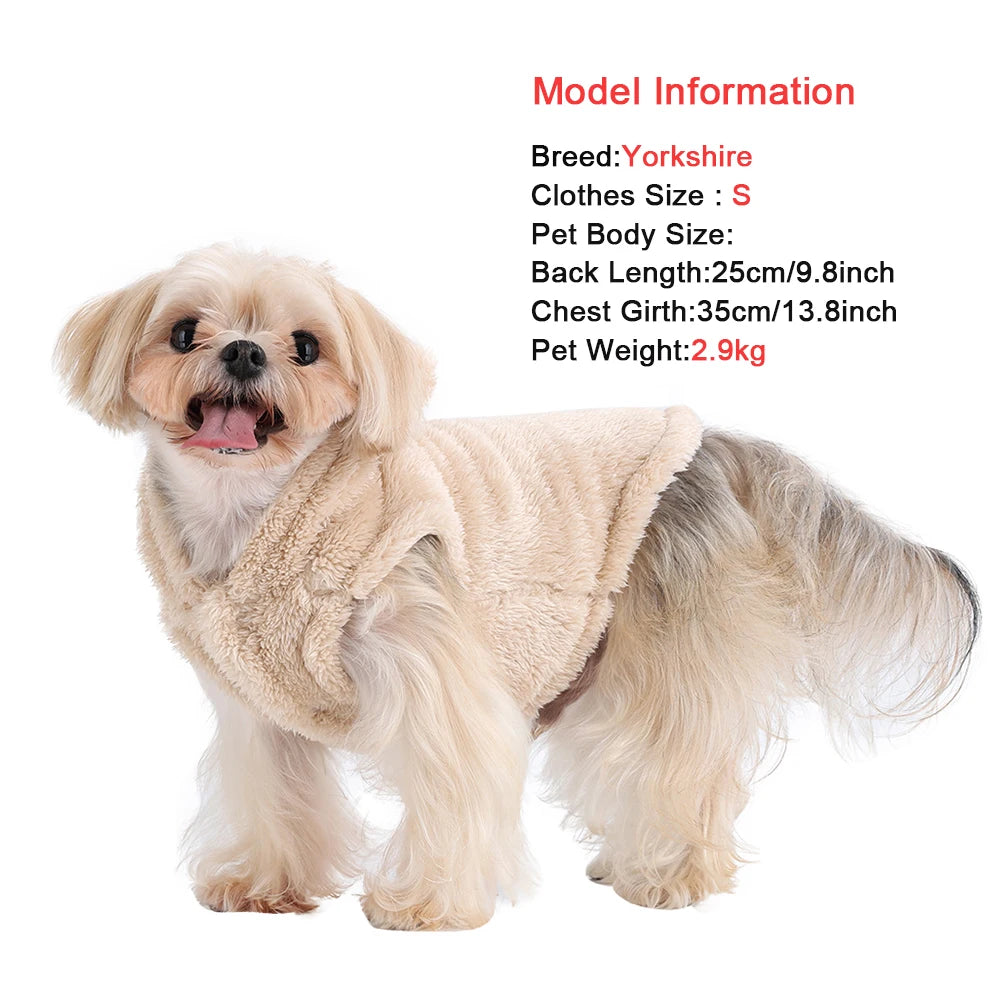 Warm Fleece Hoodie Sweater for Dogs & Cats – 3 Colours | XS–XL