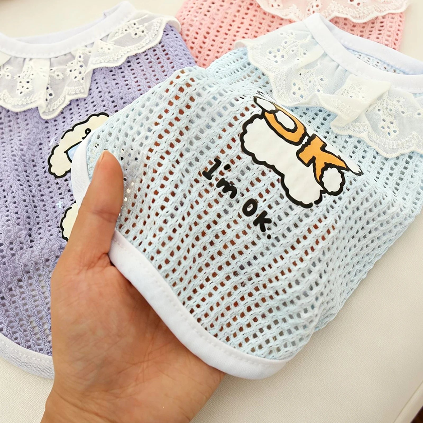 Grid Ruffle Princess Vest for Dogs & Cats – Summer Lightweight