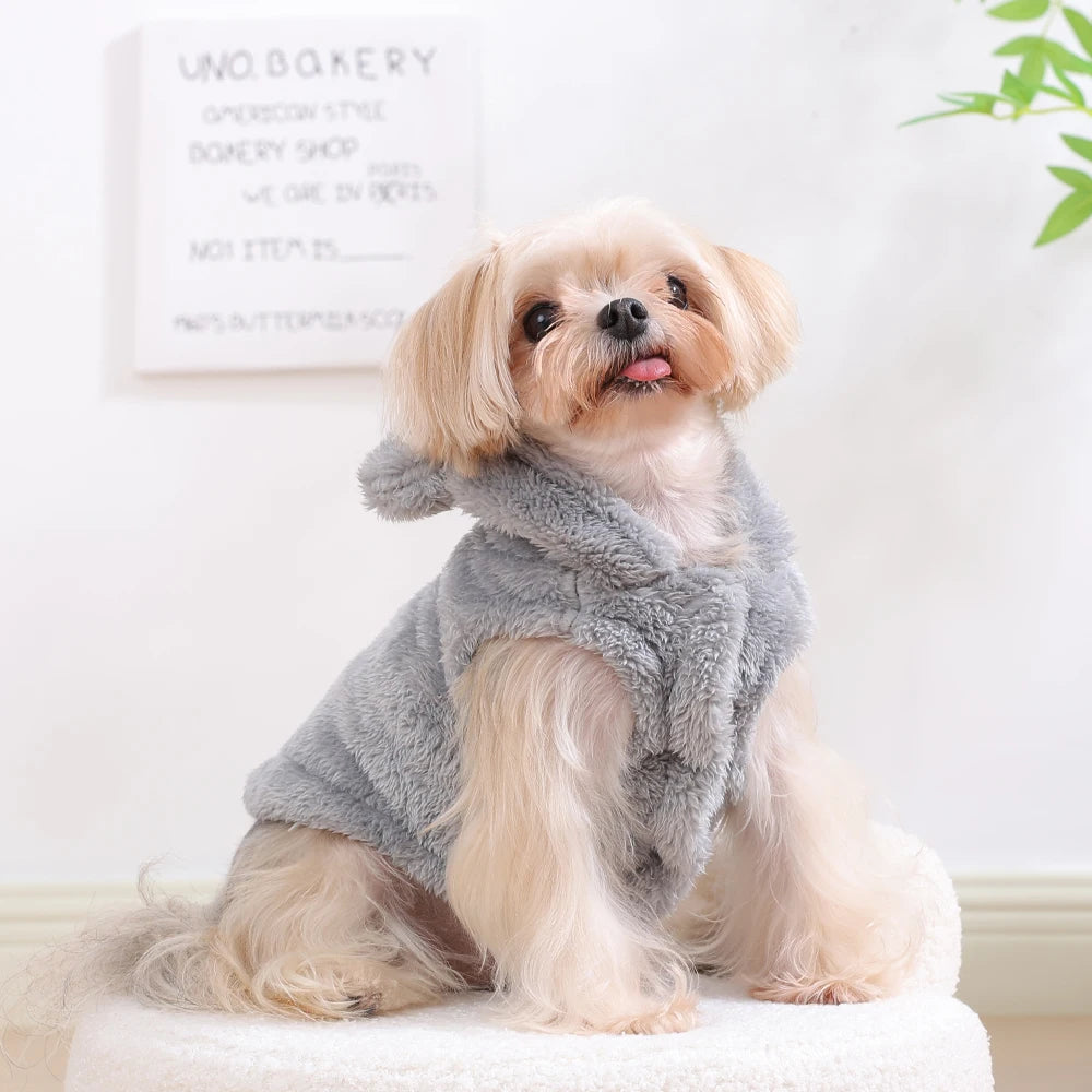 Warm Fleece Hoodie Sweater for Dogs & Cats – 3 Colours | XS–XL