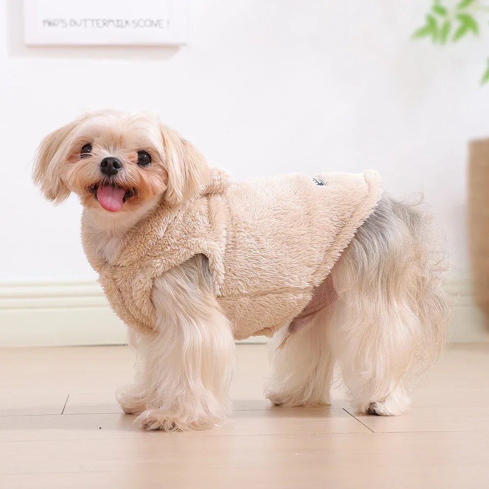 Warm Fleece Hoodie Sweater for Dogs & Cats – 3 Colours | XS–XL