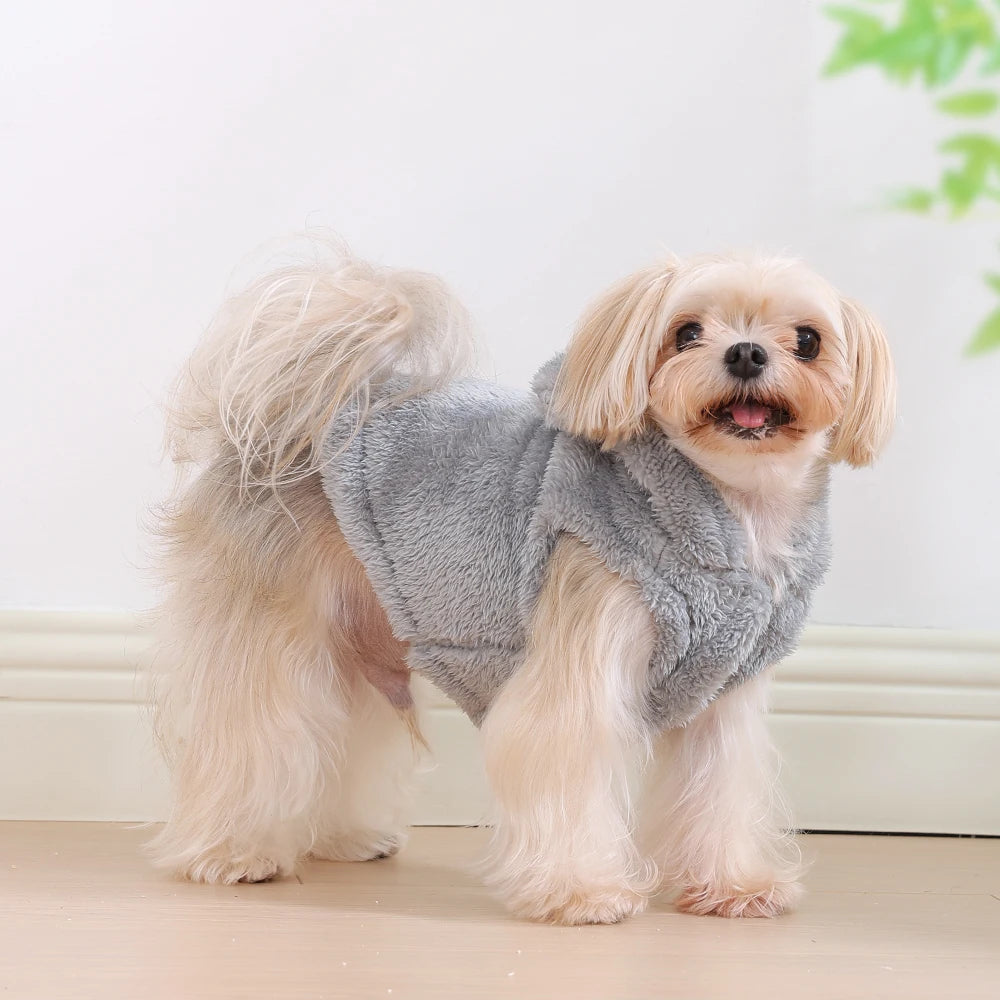 Warm Fleece Hoodie Sweater for Dogs & Cats – 3 Colours | XS–XL