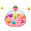 Interactive Cat Puzzle Toy – Spinning Track, Balls & Feather Teaser