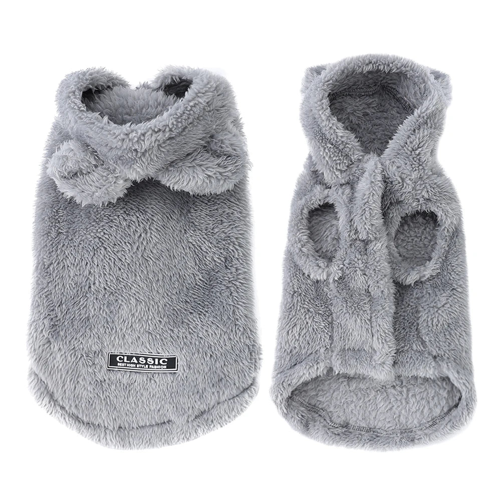 Warm Fleece Hoodie Sweater for Dogs & Cats – 3 Colours | XS–XL