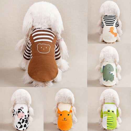 Cartoon Print Pet Overall Suit | Dogs & Cats | Multiple Colours | S–XXL