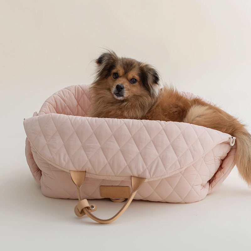 FurlyTails Outdoor Pet Carrier Handbag | Stylish Cat & Small Dog Travel Bag