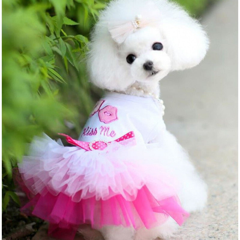 Princess Peach Blossom Pet Dress – Cotton Skirt for Dogs