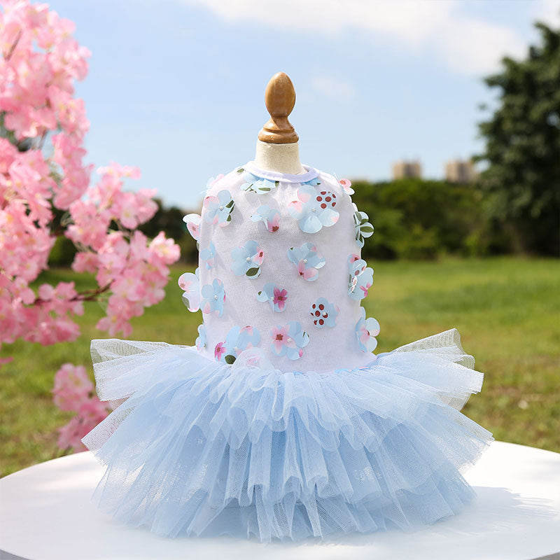 Princess Peach Blossom Pet Dress – Cotton Skirt for Dogs