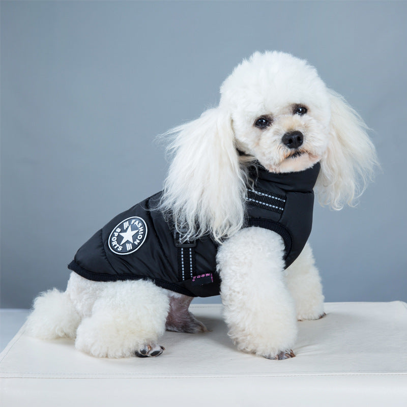 FurlyTails Waterproof Winter Dog Coat with Harness & Water Bowl | 7 Colours | XS–5XL