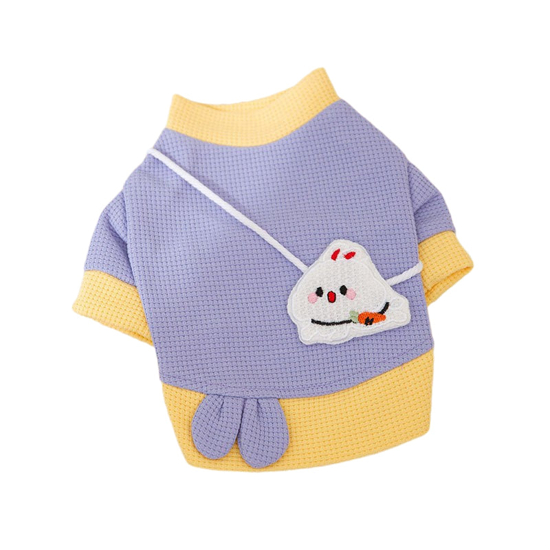 Cartoon Bear Fleece Pullover for Dogs – Pink & Purple