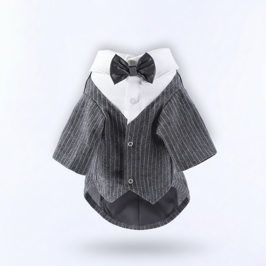 Gentleman Suit | Wedding & Formal Wear | Dogs & Cats | Light Grey & Navy Blue